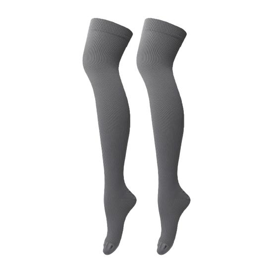 1 Pair Compression Stockings Women Men Thigh High Closed Toe 20-30 MmHg Graduated Support Compression Socks