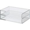 MUJI Штабелируемый акриловый кейс с двумя выдвижными ящиками Ш x 17 см Г x В, Большой, Прибл.. 25.5см 9.5см