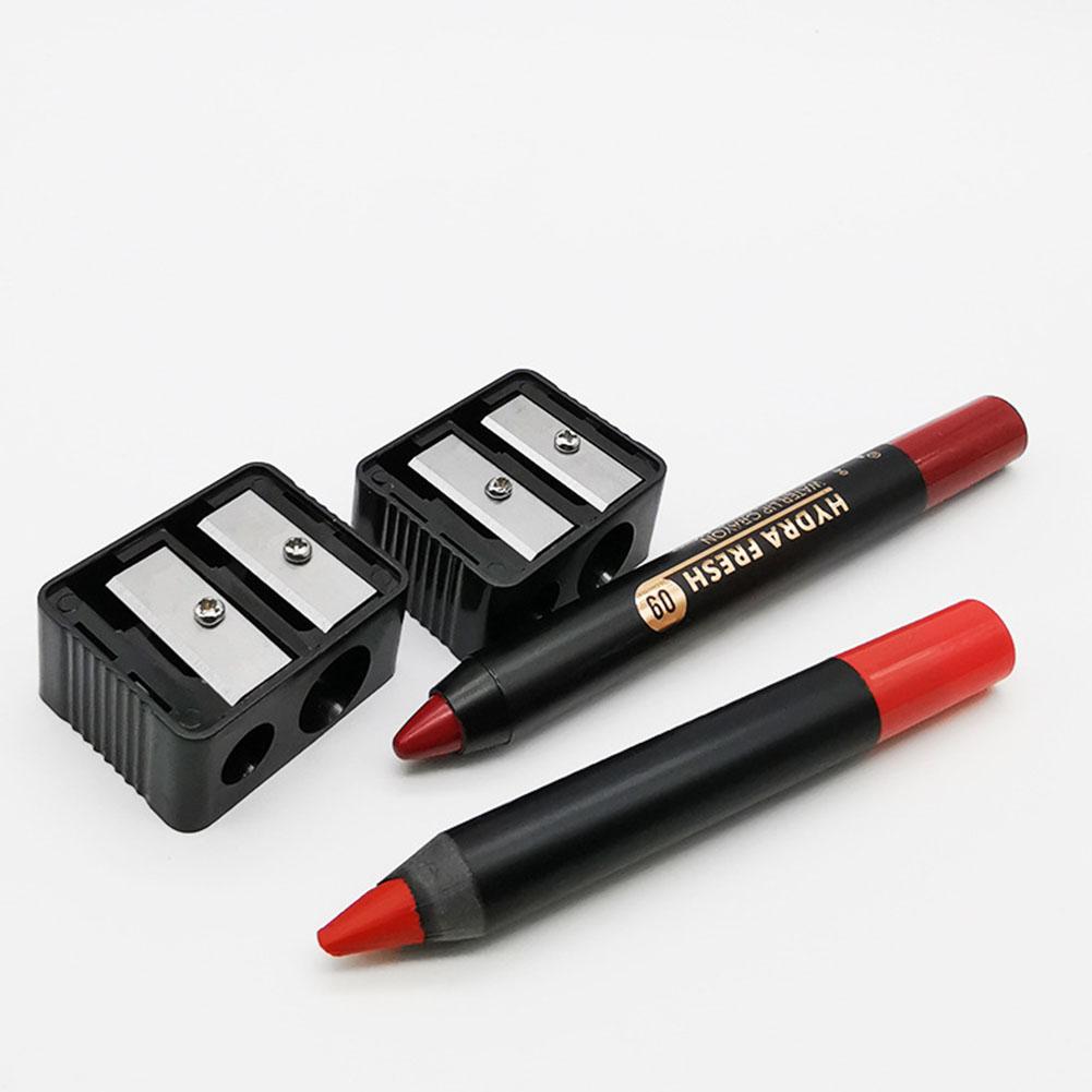 Двойные отверстия прецизионная помада косметическая точилка для карандашей принадлежности карандаш для губ школа офис глаз G0K3