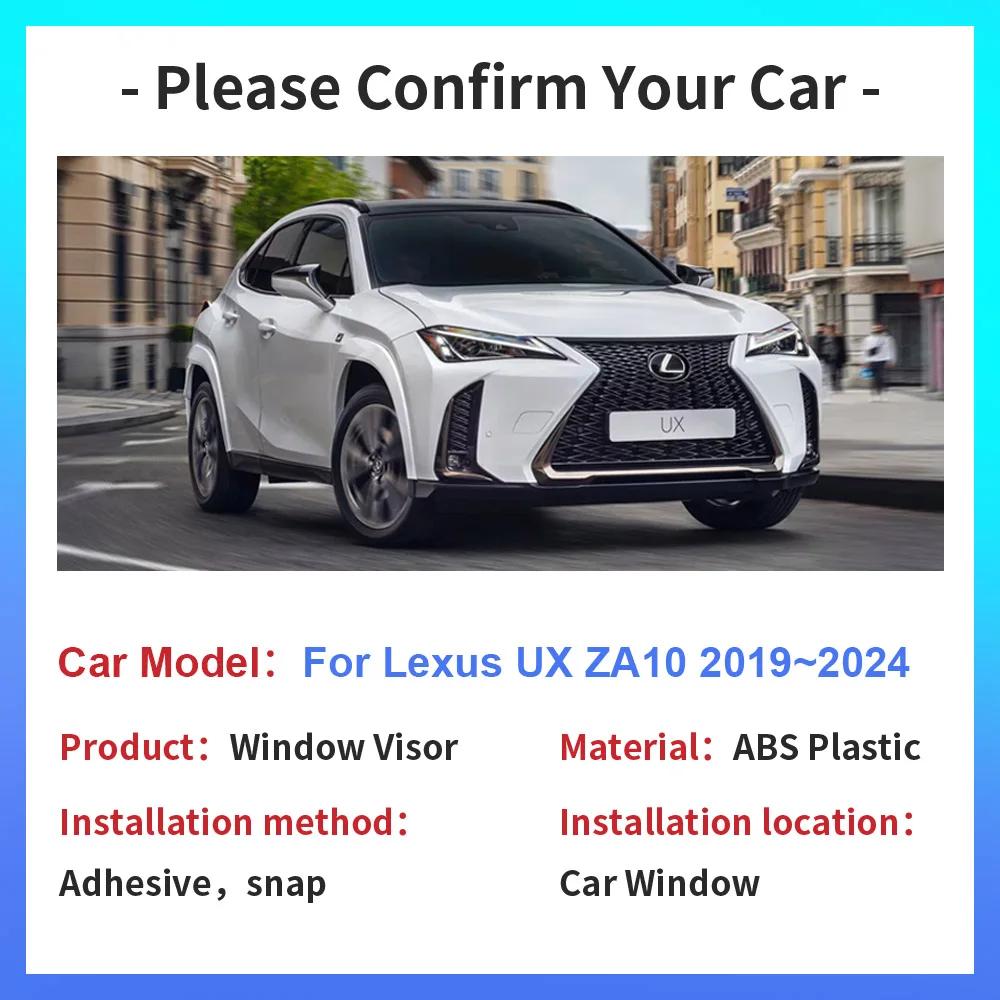 Козырек для окон Lexus UX ZA10 250h 200 F Sport 2019~2024 Боковые стороны автомобиля Солнцезащитные вентиляционные решетки Дымозащитные щитки Чехлы Тент Укрытие Аксессуары