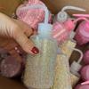 Rhinestone Plastic Water Rinse Squirt Lash Wash Tattoo Bottle Eyelashes Extensions Lash Bath Cleaning Beauty Tool Eyelash Spray