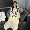 Женская фланелевая пижама с мультяшным принтом большого размера Bao Xi - Зимняя пижама с длинным рукавом