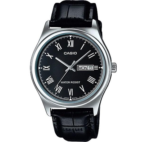 Casio Men's Leather Band Wrist Watch MTP-V006L-1B