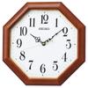 Seiko Clock Wall Clock Radio Analog Wooden Frame Octagonal Brown Wood Body X X KX247B Size 33.0 33.0 4.8cm