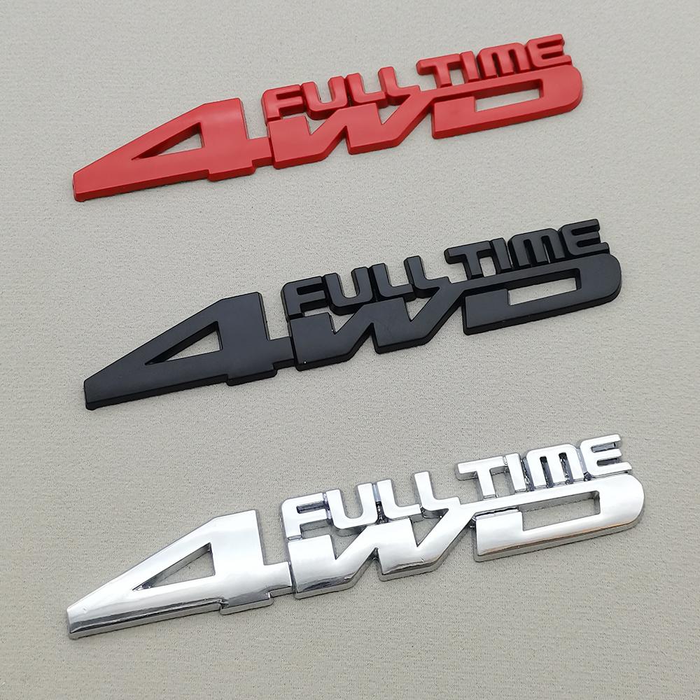 3D Car Sticker 4WD Full Time Logo Emblem Truck Fender Auto Badge Decal Accessories For Toyota Prado Honda Jeep Ford Mitsubishi oi1