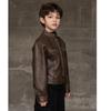 2025 Korean Style Toddler Leather Jacket - Fashionable Spring & Autumn Outerwear for Boys & Girls