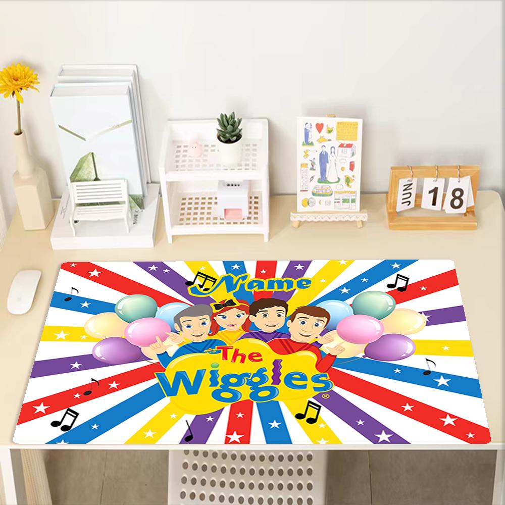 Custom Name The Wiggles Theme Mouse Pad, Non Slip Rubber Base, Multifunctional Office & Home Decor, Perfect for Workspace Personalization.