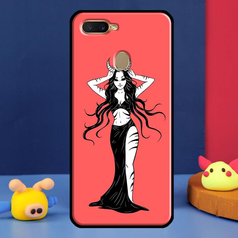 Чехол 'Дьяволица' для Oppo A16 A76 A96 A58 A78 A98 A5 A9 A91 A15 A17 A77 A52 A72 A74 A94 A54S A57S