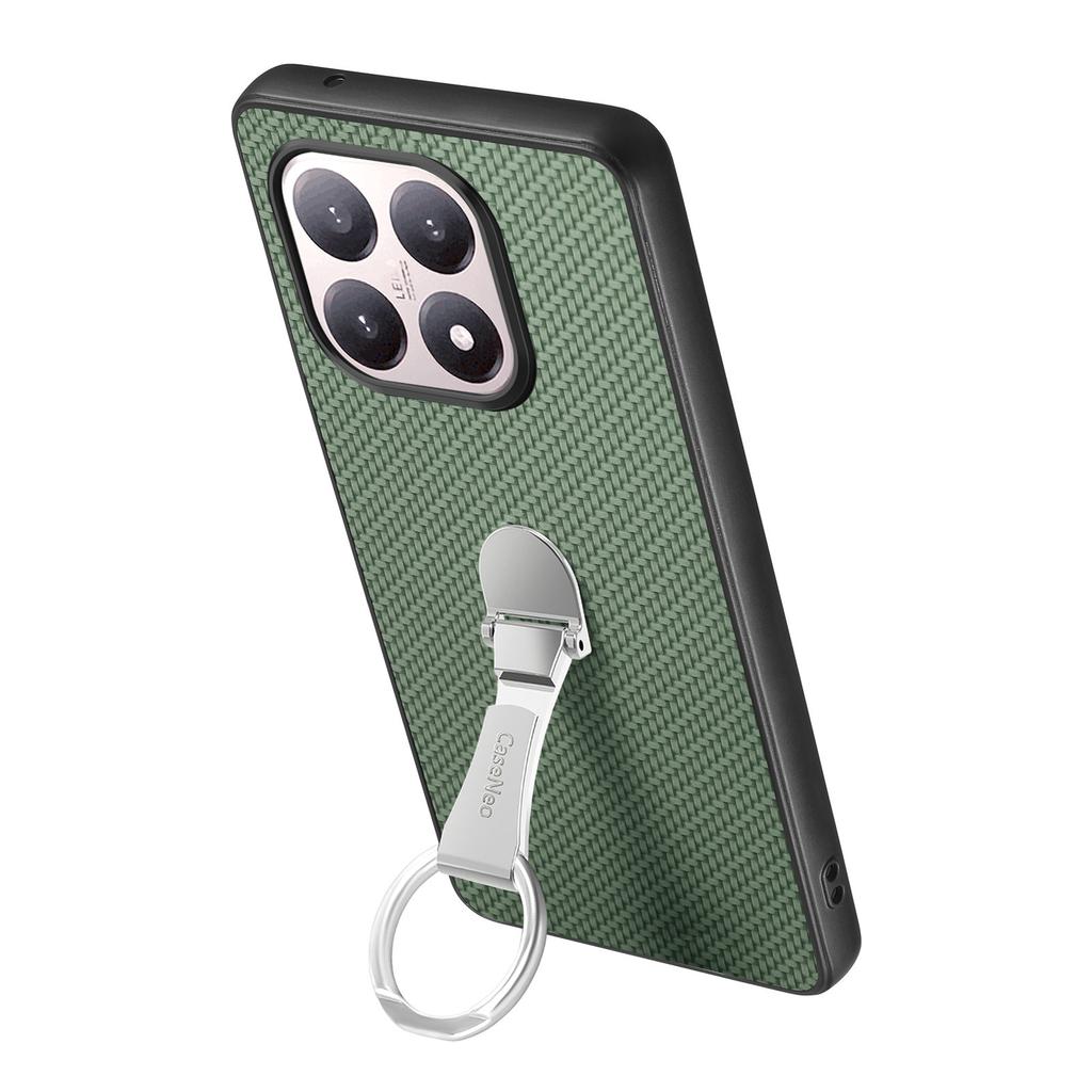 CASENEO C1-19 для Xiaomi 15T Чехол Складная подставка Кожаная задняя крышка Текстура углеродного волокна