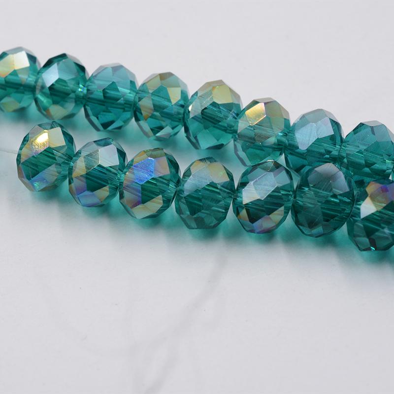 Небесно-голубой разноцветный 145/50 шт. Rondelle Австрия граненый кристалл кварцевые подвески бусины свободные бусины-разделители для самостоятельного изготовления ювелирных изделий