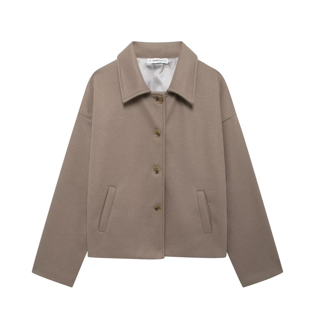 Женская модная повседневная блузка с длинными рукавами на пуговицах, однотонная, куртка куртка куртка