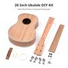 26-дюймовый комплект для укулеле, тенор-укулеле, 4-струнная гавайская гитара, набор для самостоятельного изготовления, панель из дерева зебры из палисандра