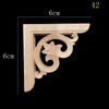 Wood Corner Joint Onlay Applique Wood Decals for Furniture Home Decoration Luxury Unique Natural Floral Wood Carved Figurines