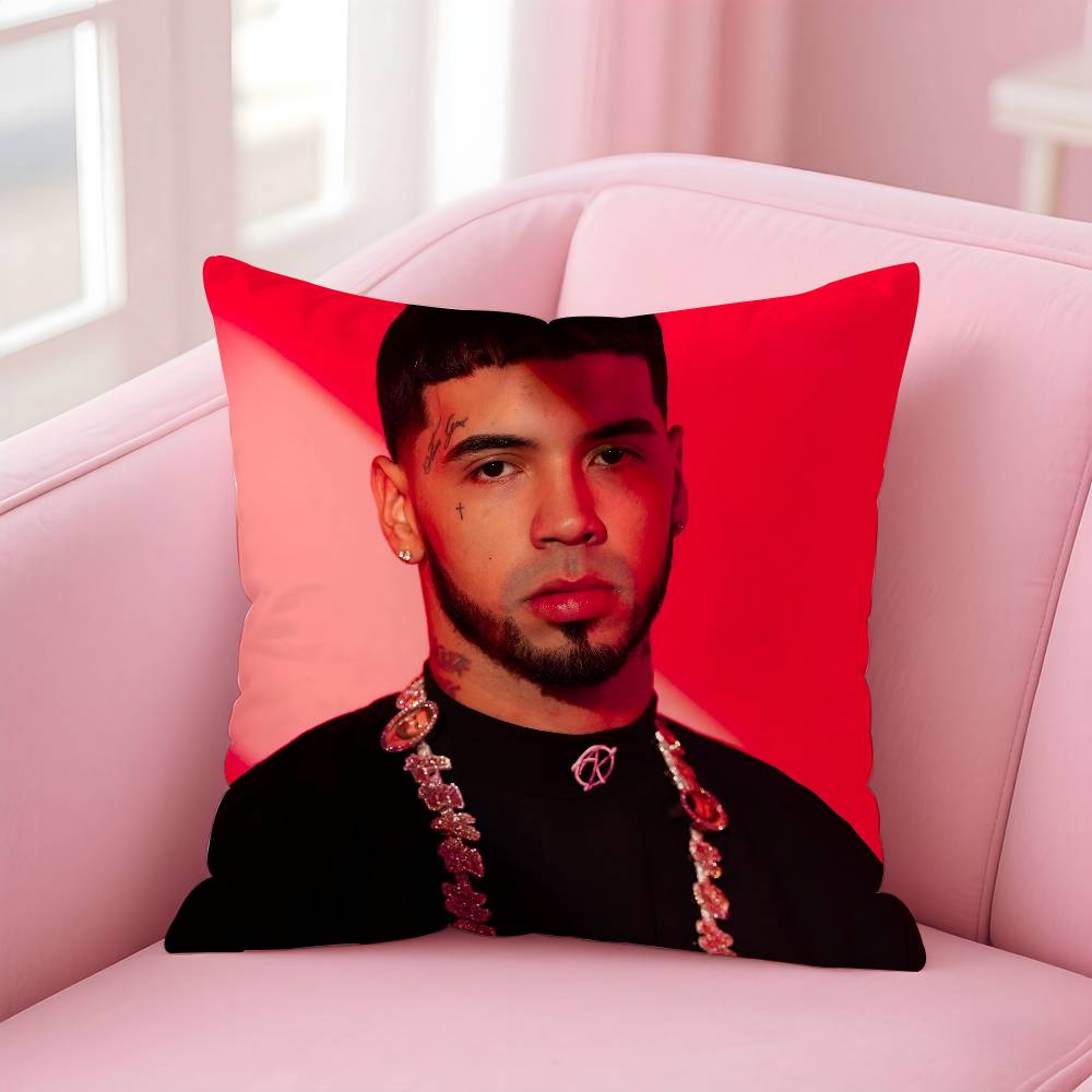 Наволочка с изображением рэпера A-Anuel Aa, противоаллергенная, с невидимой молнией, из шелковистого короткого плюша, чехол для диванной подушки