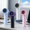 Портативный маленький вентилятор USB-зарядка ЖК-дисплей Высокоскоростной бесщеточный двигатель Цифровой дисплей Мини-ручной охлаждающий вентилятор