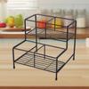 Premium Metal Coffee Syrup Rack Black Color Spice Rack  Cafe Countertop