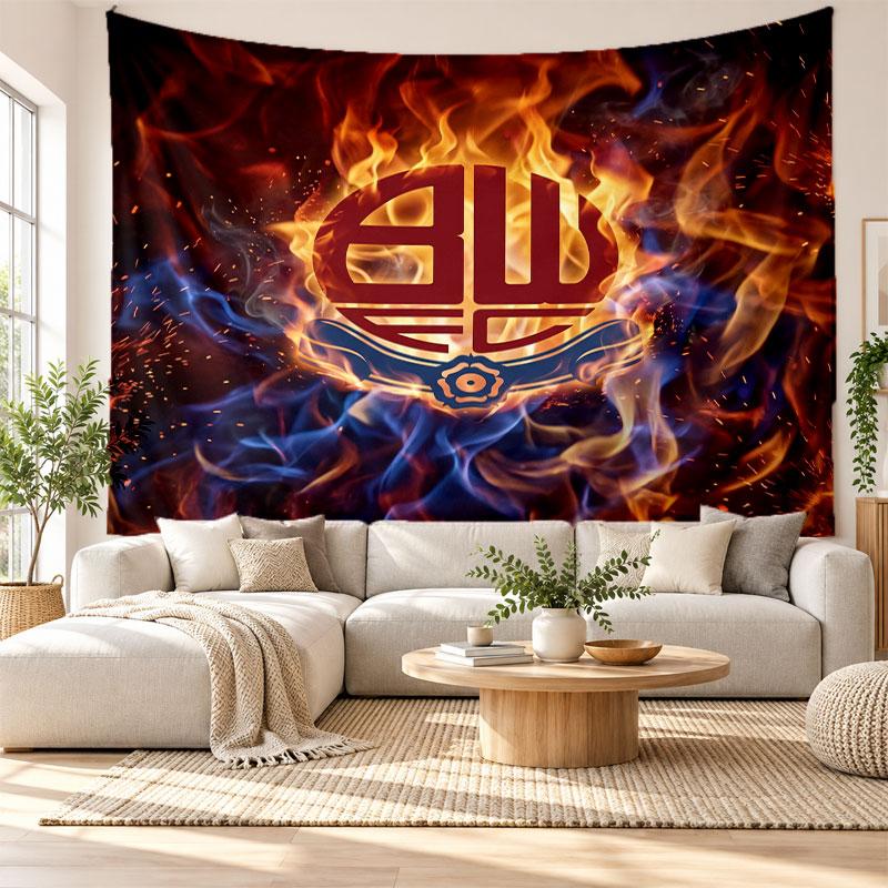 Bolton Wanderers FC Wall Tapestry, Soft Fabric Wall Hanging, Decorative Backdrop For Bedroom Home Wall Art