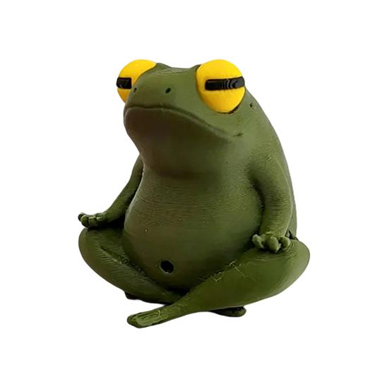 Фигурка Лягушки для Йоги, 3D-печать, Лягушка Дзен для Медитации, Коллекционная Скульптура для Сада, Патио, Двора, Газона, Декор для Дома, Рабочего Стола, Полки