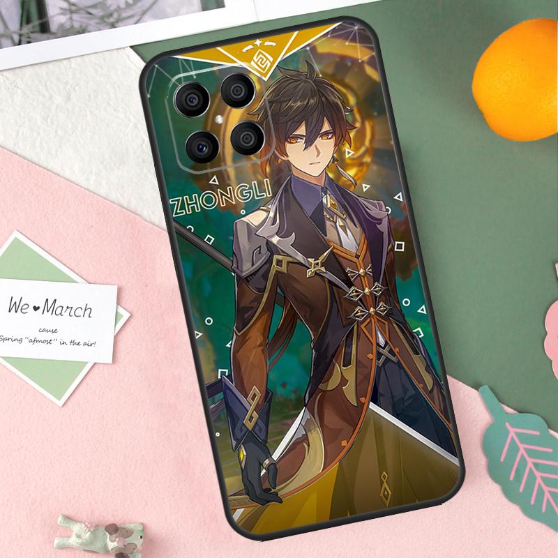 Zhongli Genshin Impact Case For Honor 90 50 70 Lite X9b X9a X8b X8a X8 X9 X9c Honor 200 Pro Magic 7 5 6 Lite Cover