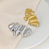 Elegant Angel Pleated Brooch: High-End Glossy Metal Fashion Pin