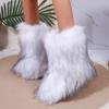 2025 New Women Snow Boots Luxury Furry Outdoor Comfortable Women Shoes Fashion Warm Ankle Boots Winter Fluffy Mid-Calf Boots