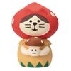 Decor Corporation Concombre Cat Hood Mushroom Red Size Approx. W2.8 D3 H3.8 ZCB-35321