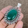 Green Onyx Gemstone Handmade 925 Sterling Silver Jewelry Pendant 2.36" KKG-743