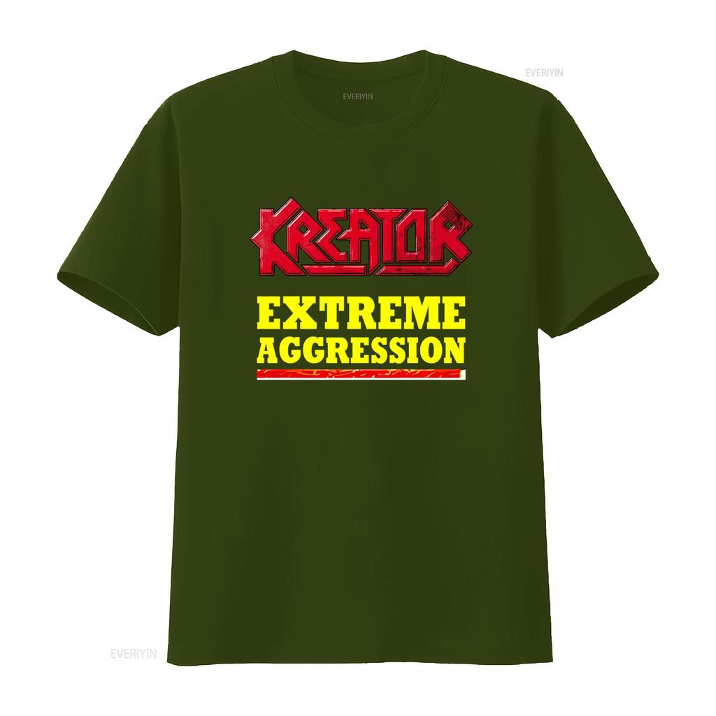 New Kreator Extreme Aggression Print T Shirt for Men Dtg vintage Washed Soft Unisex Stylish homme Comfortable designer clothes