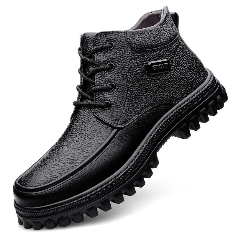 Очень большие мужские кожаные ботинки Dr. Martens, Размеры 47-51, Широкая посадка, Толстая подошва, Средняя высота, На меху, Осень/Зима