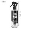 Car Tire Shine Spray 3.38oz Car Tire Maintenance Wax Waterproof Vehicle Tire Polishing Wax Rubber Renovation Agent For Trucks