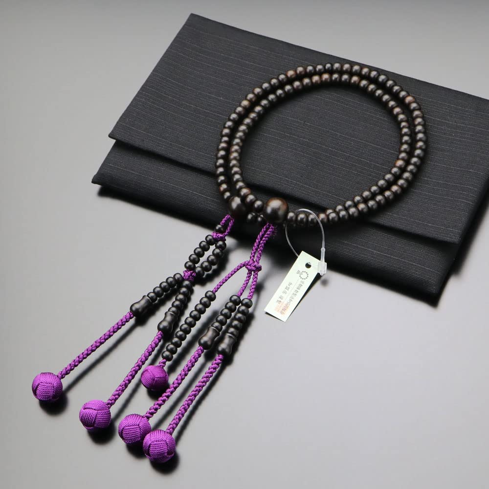 Нитирэн буддийские четки для женщин 8 размер полосатые эбеновые санскритские четки тэнбоу четки Киото Киото 108 бусин 8 размер деревянный лотос