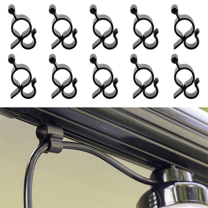 10 шт. Кемпинговый тент крючки клипсы караван кемпер шнур свет зажим для веревки крючки для палаток многоцелевой RV путешествия палатка клипса вешалка для света