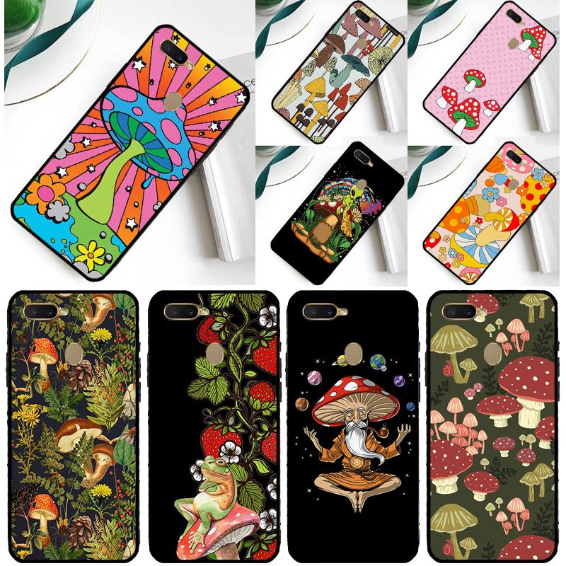 Hippie Mushroom Frog shrooms Case For Oppo A17 A15 A40 A60 A80 A16 A76 A96 A18 A38 A58 A78 A98 A91 A57 A74 A94 A54S Cover