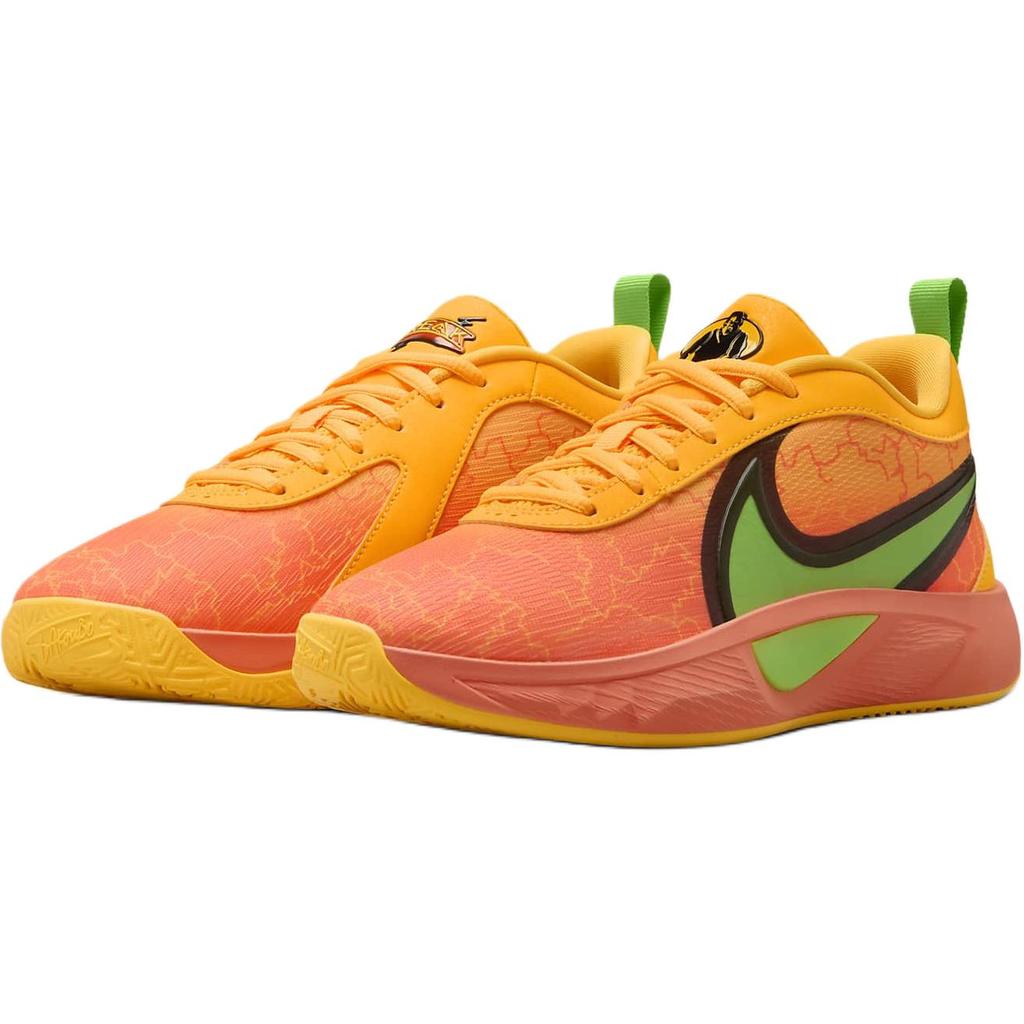 Nike Giannis Freak 6 Slip Resistant Abrasion Resistant Low top Children's Basketball Shoes Orange Yellow FQ7378-601