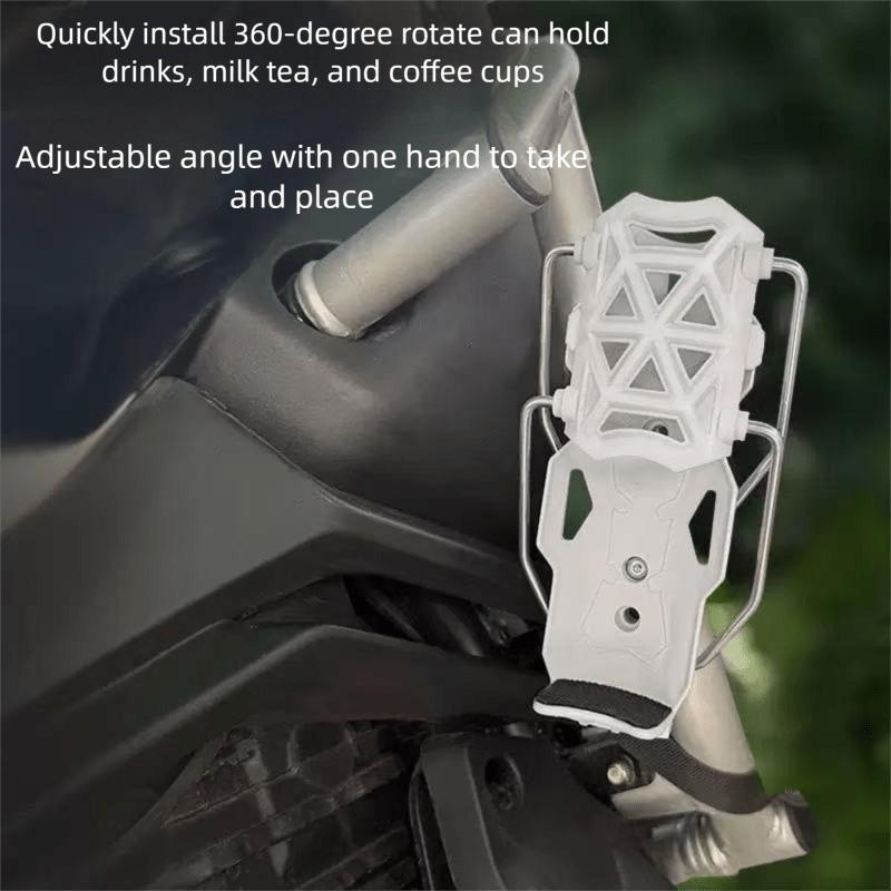 Adaptive Water Cup Holder for Motorcycles & Electric Vehicles - Rotatable Foldable Bumper Mount Bike Motorcycle Water Bottle Cag