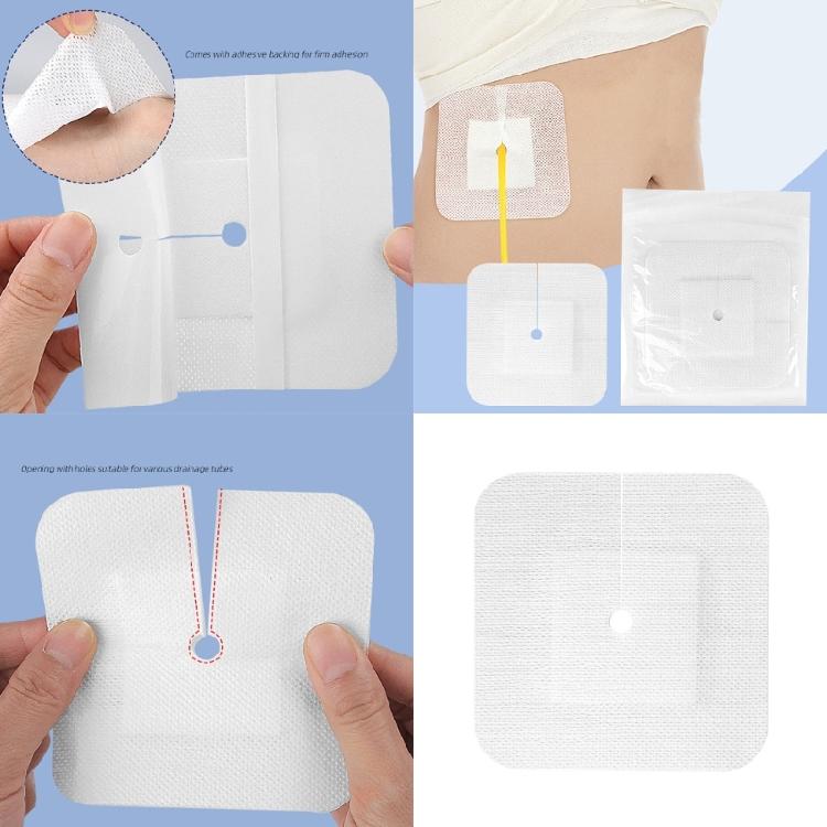 10 шт. Разъемная дренажная клейкая прокладка для катетера feeding tube pad Устройство стабилизации катетера для послеоперационного ухода