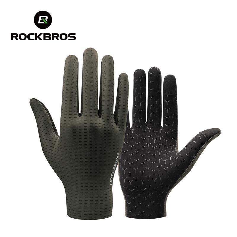 Велосипедные перчатки Rockbros с защитой от скольжения для женщин и мужчин, перчатки для МТБ и шоссейного велосипеда, дышащие, для спортзала, фитнеса, рыбалки, гонок на велосипеде
