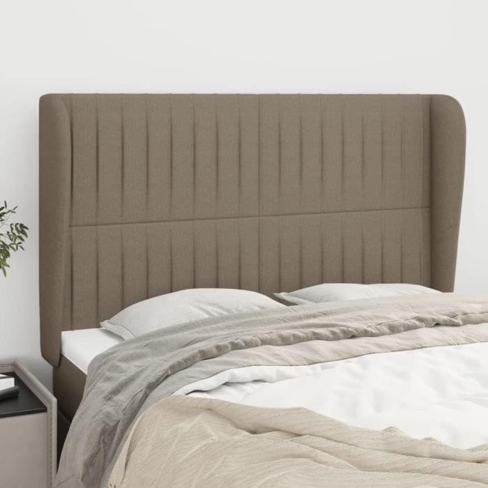 VidaXL Headboard with Ears Taupe 147x23x118-128 Cm Fabric3118196