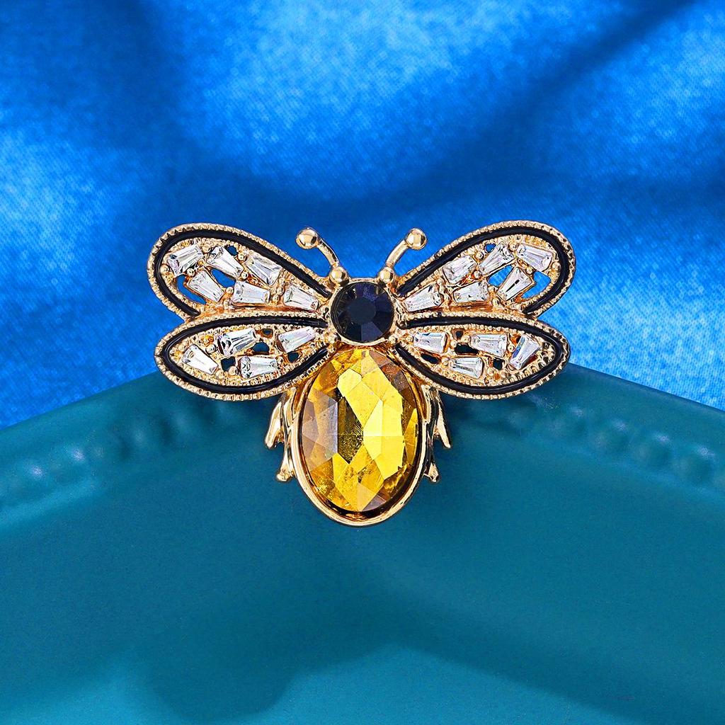Брошь в виде пчелы с каплями масла в новом стиле - милая булавка в виде животного для воротников и аксессуаров одежды