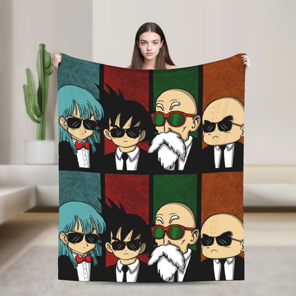 Летнее флисовое одеяло Dragon Ball Super со всеми персонажами, мягкое теплое фланелевое покрывало с 3D-печатью для кровати, дивана, спальни