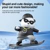 Creative Cute Skateboard Bear Car Center Console Moving Scooter Bear Car Decoration Ornaments Interior Accessories