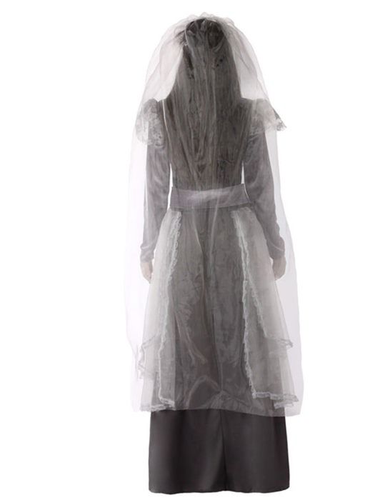 Déguisement mariée funèbre grise femme