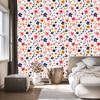 Cottagecore Flowers Wallpaper White, Light Gray and Coral 50x1000