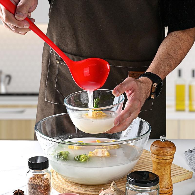 Силиконовая Суповая Ложка 8 шт. Набор, Антипригарная Лопатка для Лапши Wok, Термостойкая Протекающая Ложка Кухонный Набор Кухонные Аксессуары