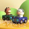 Игрушечные машинки "Нажми и езжай" для малышей 1-3 лет, Гоночные машинки с животными для младенцев, Набор игровых машинок для младенцев, Машинки-толкалки на трении для малышей