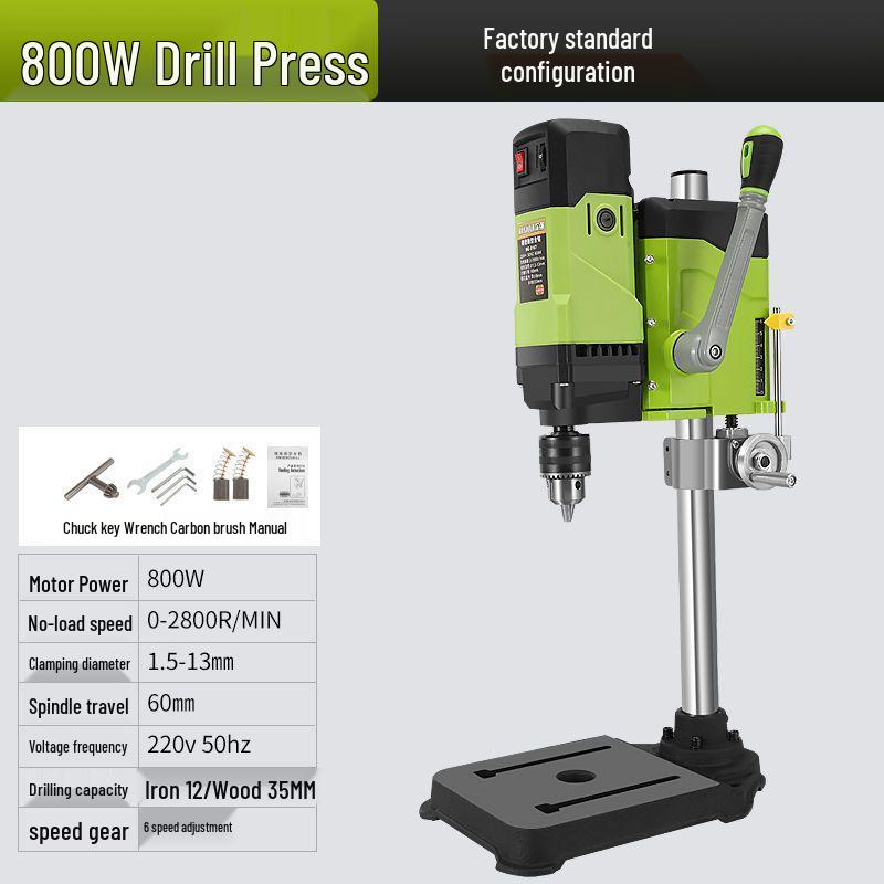 220V High-Power Multifunctional Bench Drill: Precision, Speed Adjustable, Small Electric Desktop Drilling & Milling Machine.