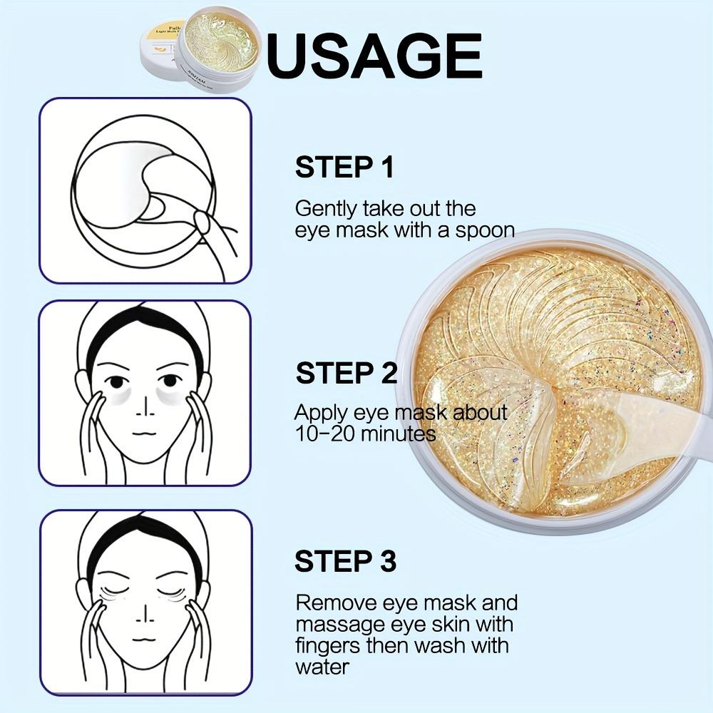 Маска для глаз с ослепительной мускулатурой Fullerene Light Bulb, увлажняющая и укрепляющая маска для глаз, 60 шт.(30 пар)