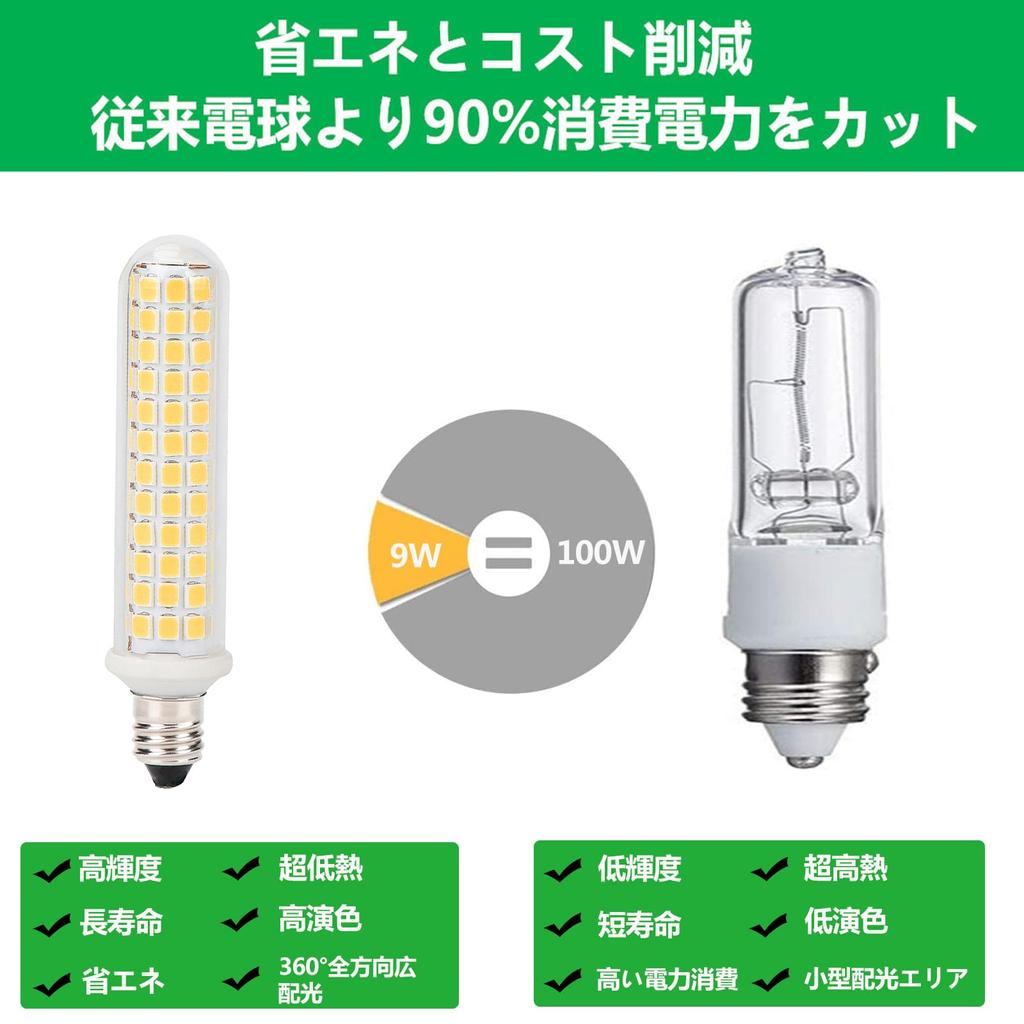 SZHZS E11 LED Bulb 9W 100W Equivalent Dimmable LED Bulb E11 Base Diameter 11mm 900LM 360 Degree Wide Light Distribution Type High Brightness Energy