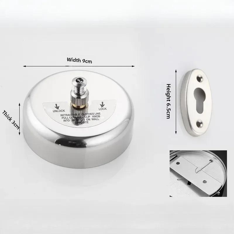 304 Stainless Steel Invisible Telescopic Clothes Drying Wire Rope Thickened Steel Cord For Household Bathroom Laundry Line
