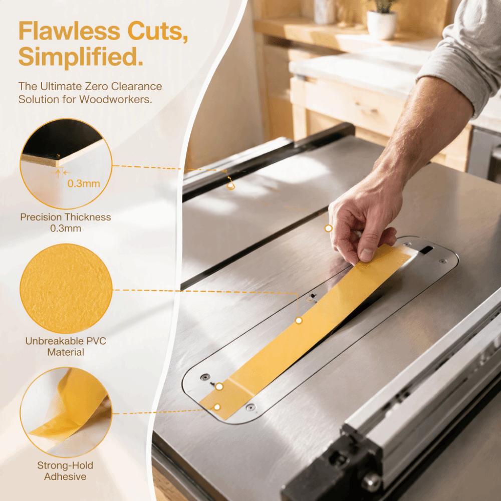 20pcs PVC Zero Clearance Tape Easy Install Woodworking Tape Precision Miter Saw Tape Miter Saw